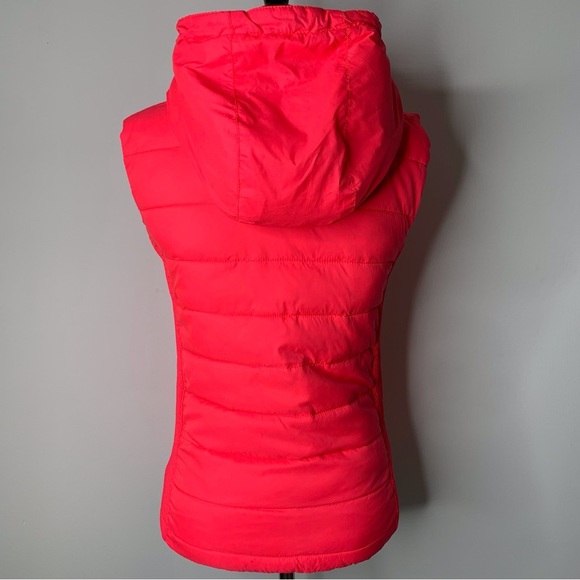 Superdry The Original Fuji Jacket Women's Pink Red Hooded Vest Size Small - Picture 5 of 16